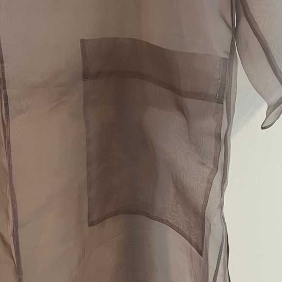 Eileen Fisher Sheer Purple Kimono-Style Cardigan - Picture 3 of 3